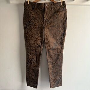 Animal Print Brown Pants